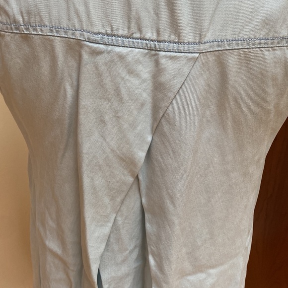 Rag Poet | denim sleeveless blouse, light blue, Sz M - Picture 4 of 6